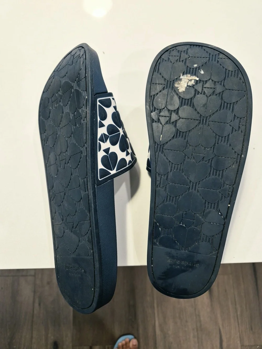 kate spade Navy and White Floral Slide Sandals size 10